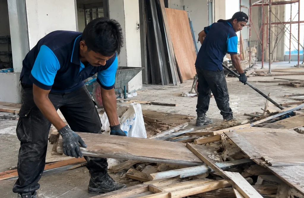 Construction site housekeeping and debris clearing - Construction Housekeeping in Setia Alam