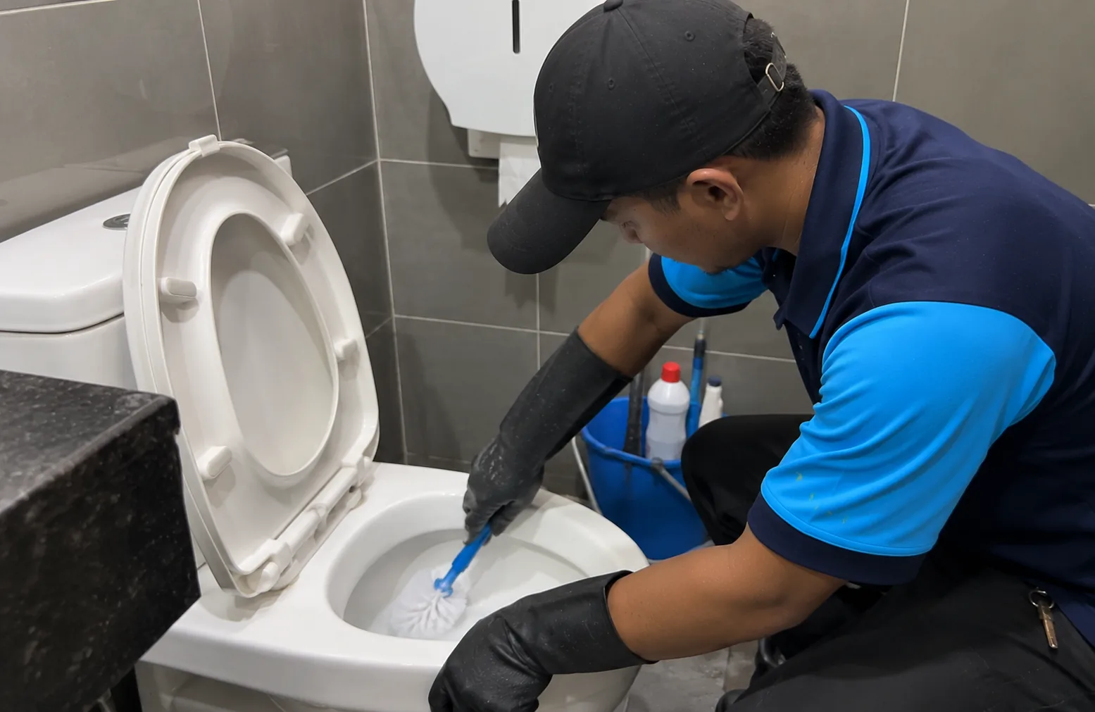 General commercial cleaning and housekeeping in a commercial building