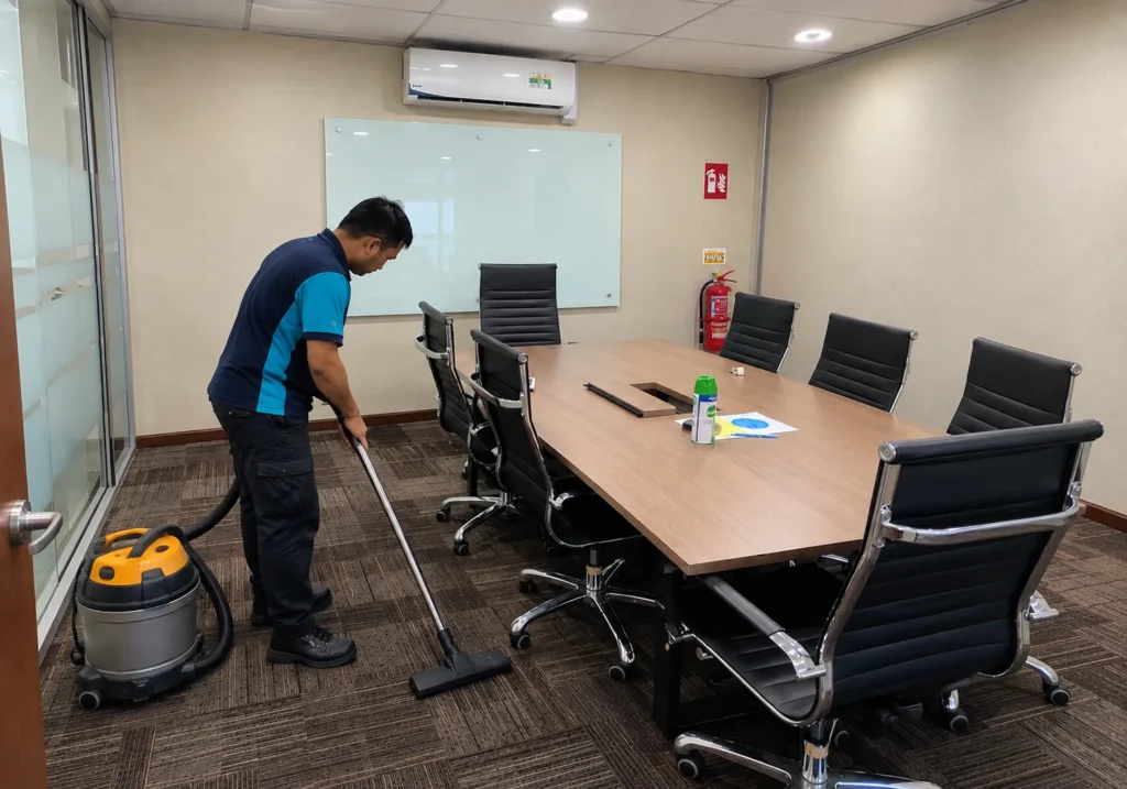 Commercial cleaning services in Bangsar: meeting room cleaning in a Bangsar office