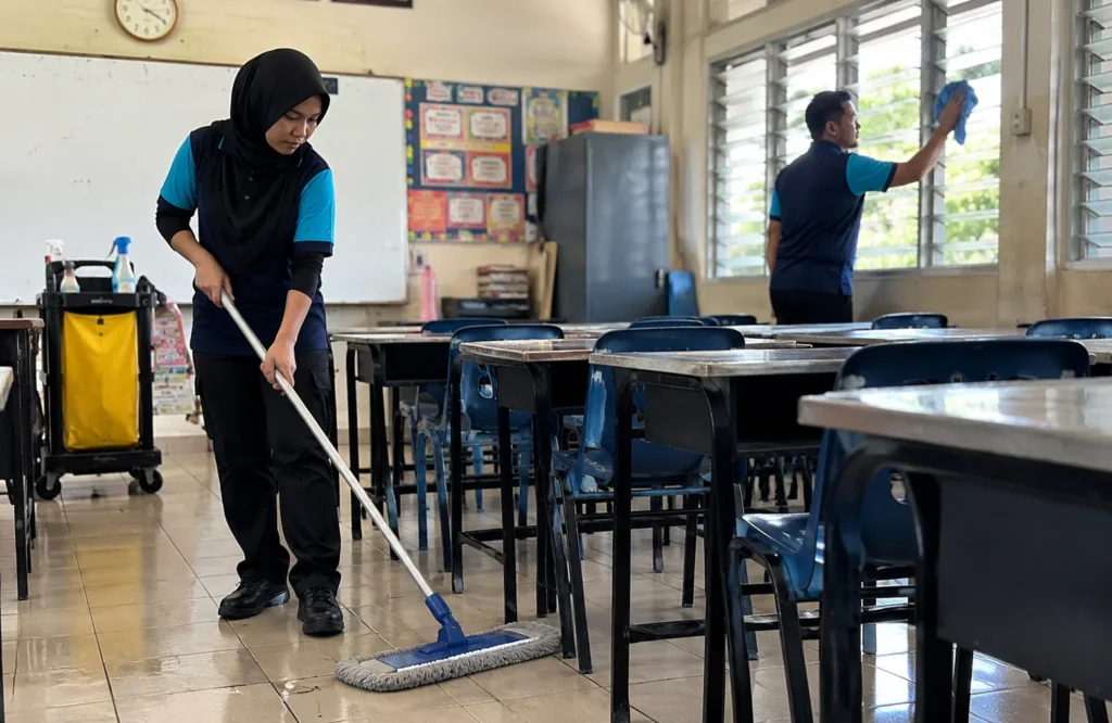 Commercial cleaning services in Subang Jaya: housekeeping in an educational facility in Subang Jaya