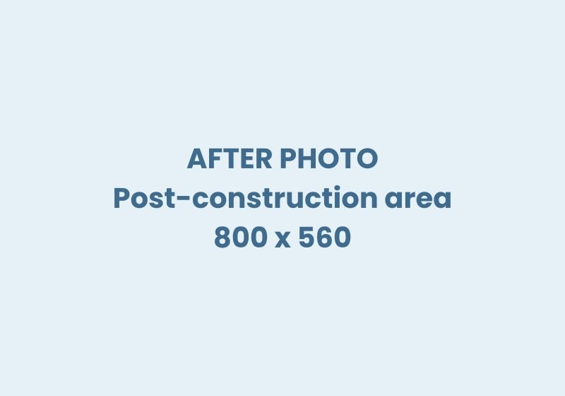 Area after post-construction cleaning