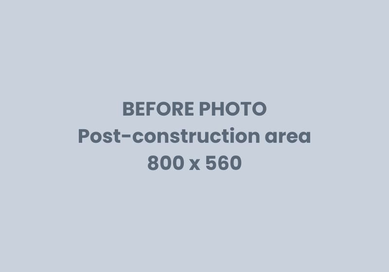 Area before post-construction cleaning