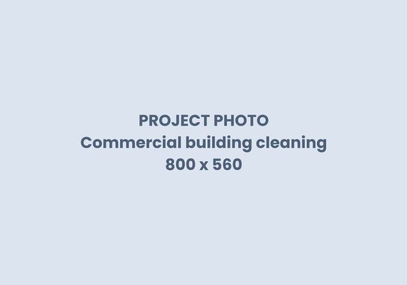 Commercial building cleaning project