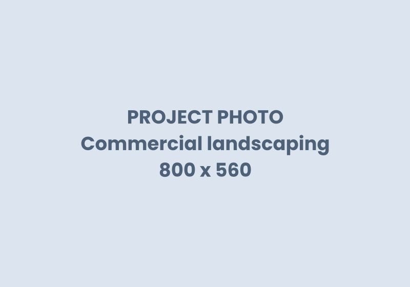 Commercial landscaping project