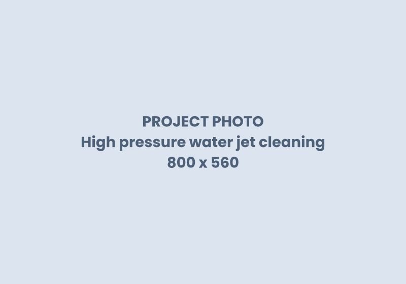 High pressure water jet cleaning project