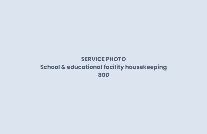 School and educational facility housekeeping