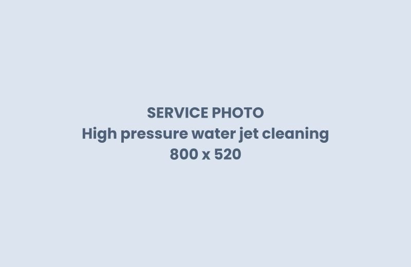 High pressure water jet cleaning